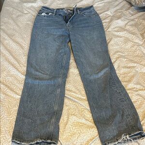 Abercrombie & Fitch Women's Straight Leg Blue Jeans